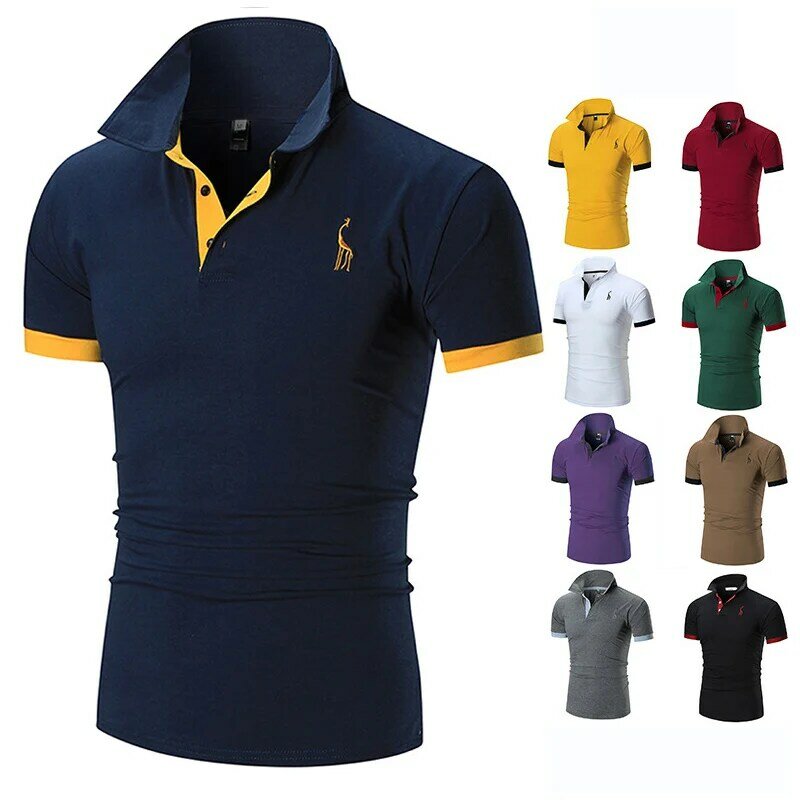 Heren Polo Shirts Casual Korte Mouw Polo Shirt Mannen Mode Borduren Zakelijke Herenkleding Dunne Zomer Polo Shirt mannen