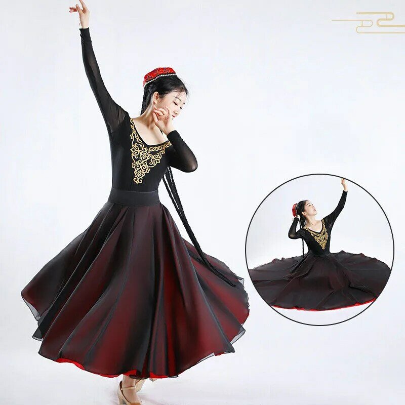 Flamenco espanhol vestido 360 vestidos de dança das mulheres padrão roupas de dança de salão nacional cigano traje desempenho wear 2021