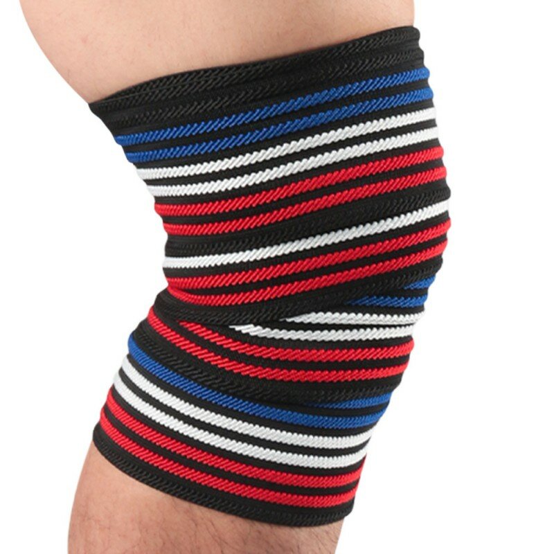 Luva de joelho para proteção das pernas, cinta elástica de nylon para proteção da perna, acessórios esportivos e para agachamento, 1 peça