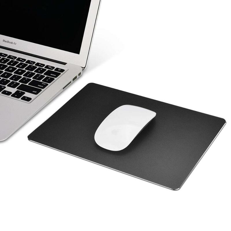 Fanshu Maus Pad Gamer dota 2 Aluminium Metall Schreibtisch Gaming Mauspad mit Glatte Kanten Matt Runde Oberfläche für Mac ipad imac PC