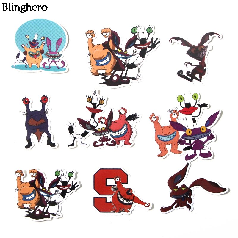 Blinghero Funny Monsters Stickers 42Pcs/set Cartoon Kids Stickers Stationery Stickers Luggage Laptop Stickers Decals BH0125