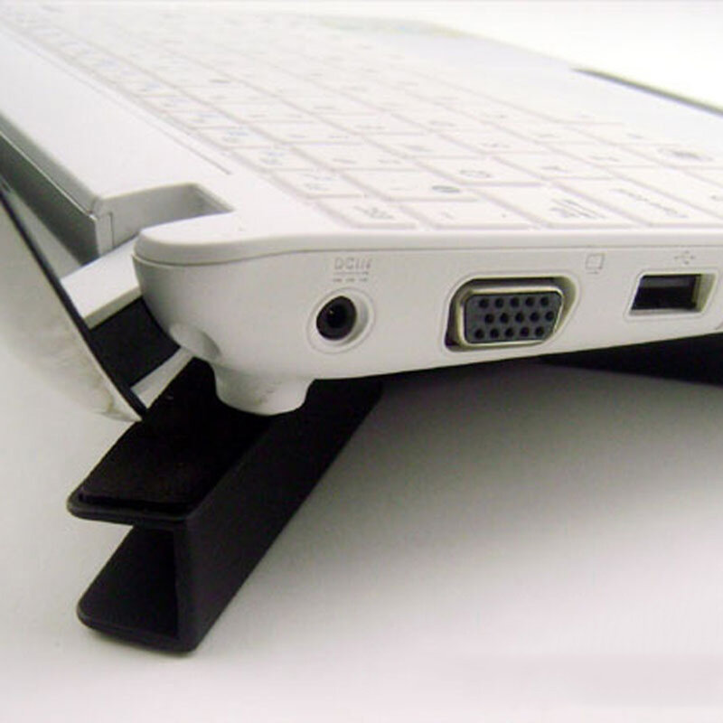 Meja Laptop Mendukung Kipas Pendingin Ganda Dudukan Komputer Notebook Dudukan Rak USB Dapat Dilipat Dudukan Pembuangan Panas Laptop Hitam