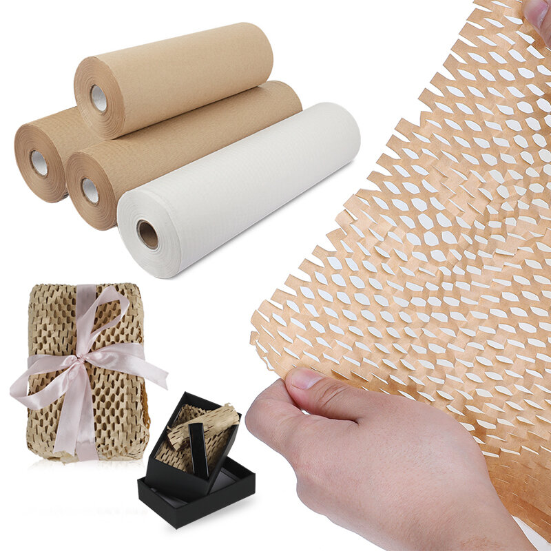 Christmas Gift Wrap White Gift Wrapping Paper For Flowers Tissue Honeycomb Kraft Wedding Birthday Party Home Packaging Paper