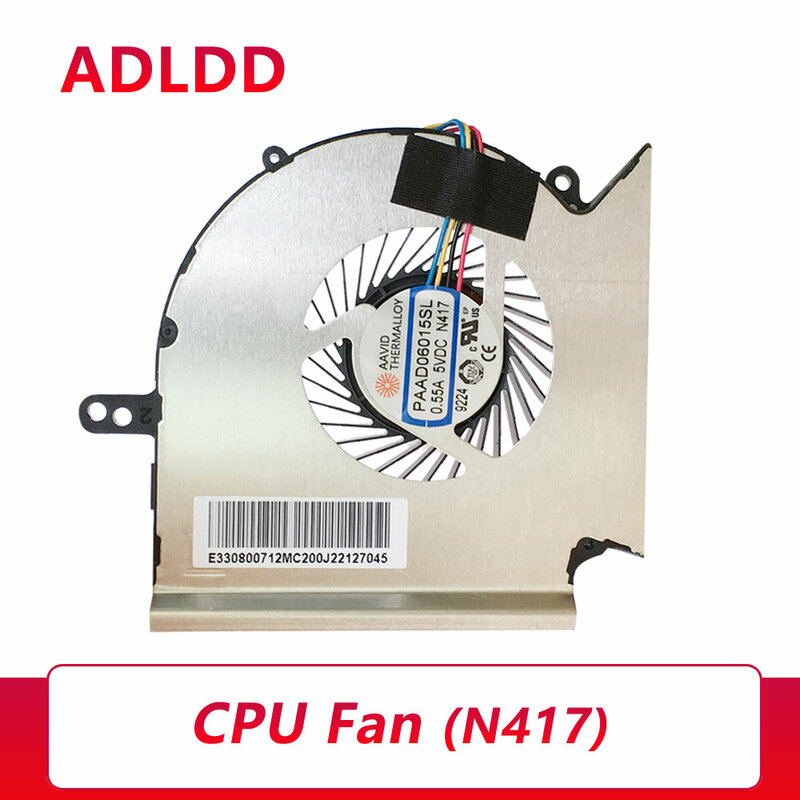 새로운 오리지널 노트북 CPU/GPU 팬 MSI GE75 MS-17E2 GL75 GP75 PAAD06015SL-N417 N414