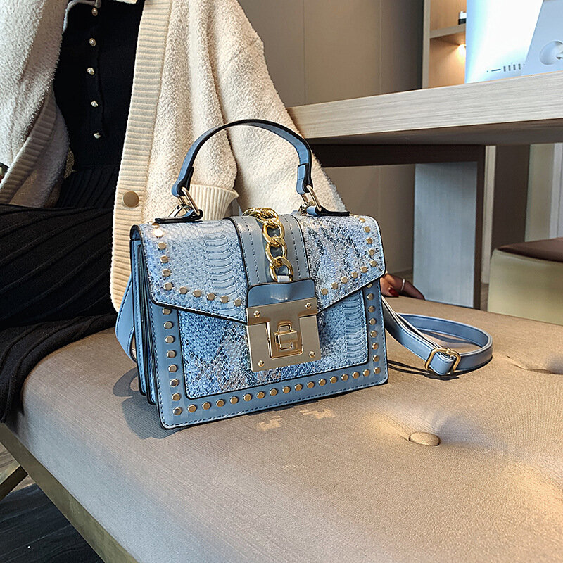 حقيبة يد نسائية بسلسلة متدلية بكتف واحد محمولة على الموضة جديدة لعام 2021 ، حقيبة يد trendbag للنساء