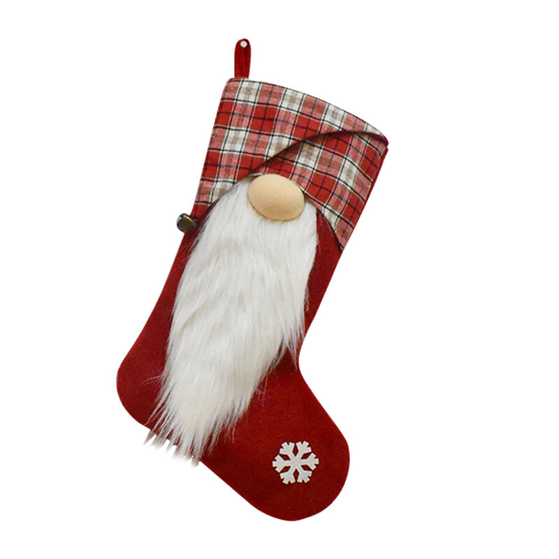 2021 Cartoon Christmas Decoration Long Beard Sock Christmas Gift Bag
