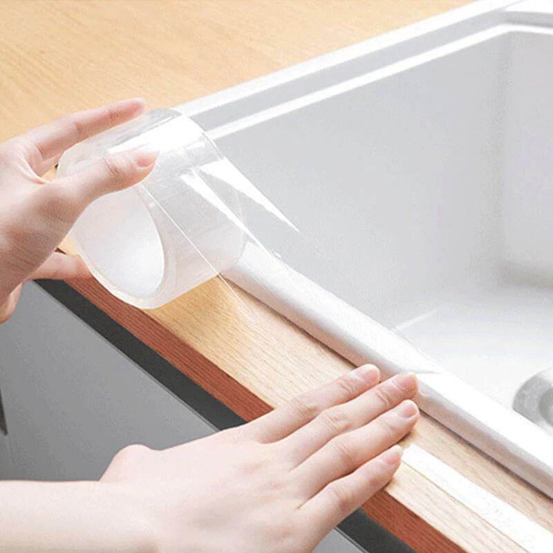 Nano forte à prova dwaterproof água fita banheiro cozinha chuveiro reparação prova de molde fita pia banho vedação tira impermeável auto adesivo