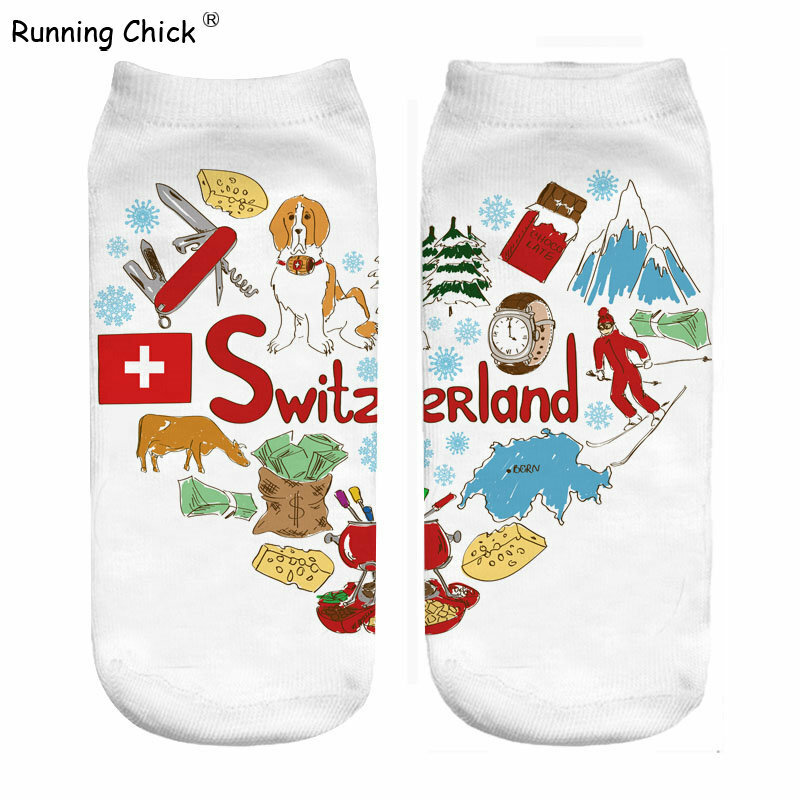 Бегущая цыпленка Швейцария Любовь 3d печать Аксессуары для беременных женские носки оптом
