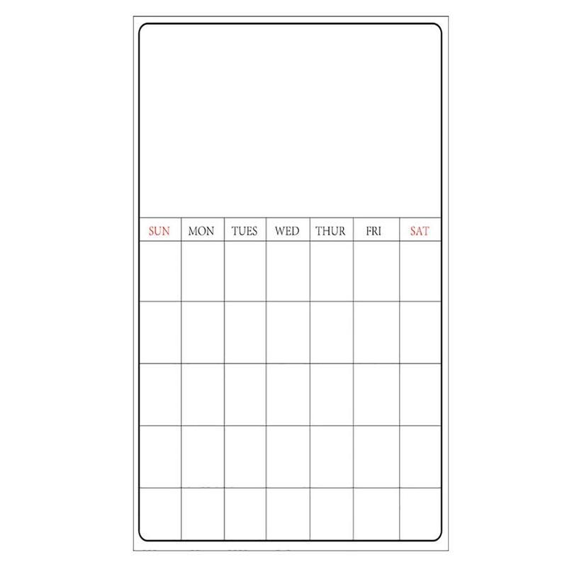 Conjunto de calendário magnético para refrigerador, placa de mensagens regravável adesivo de calendário magnético