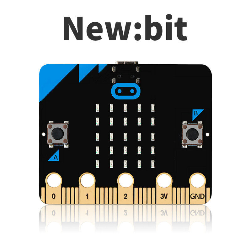Keywish Newbit is compatible with Micro:Bit V1.0, supports multi-function motor Python, and upgrades Micropython to BBC Microbit