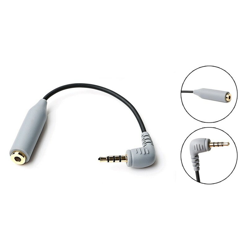 Cable De micrófono SC4 para ro-de 3,5mm, adaptador TRRS macho a hembra, adaptador TRS para teléfono, PC, macho a hembra, accesorios De micrófono