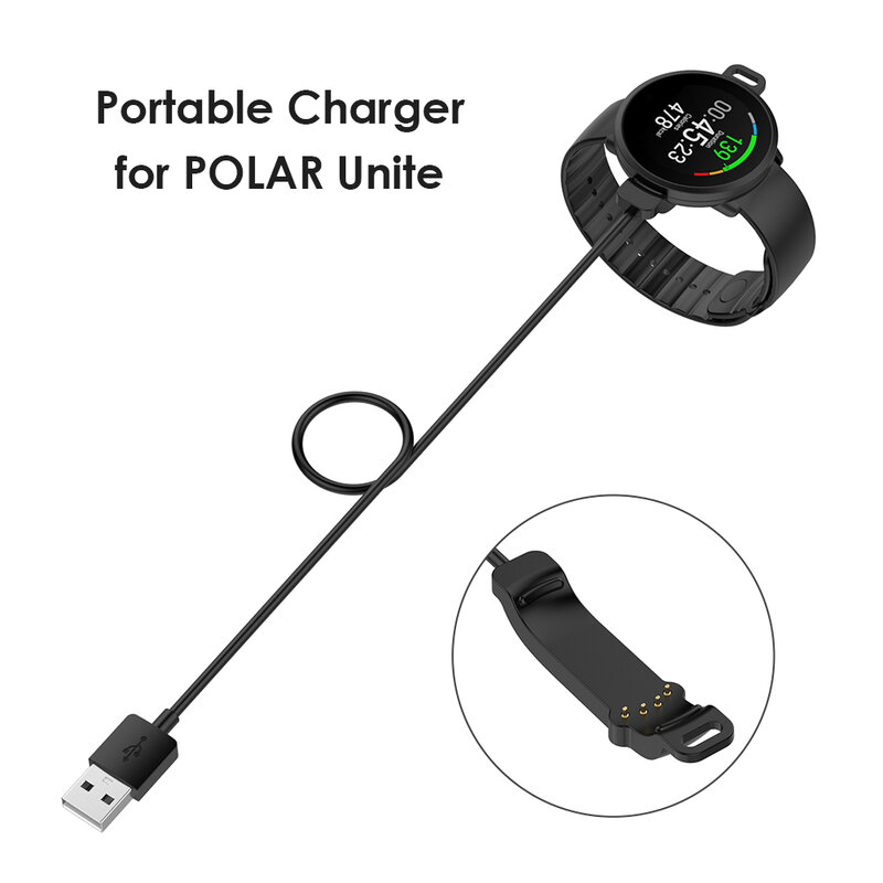 1m 스마트 워치 충전 케이블 충전기 라인 우아한 팔찌 USB 전원 시계 폴라 유니트에 대 한 편안한 요소