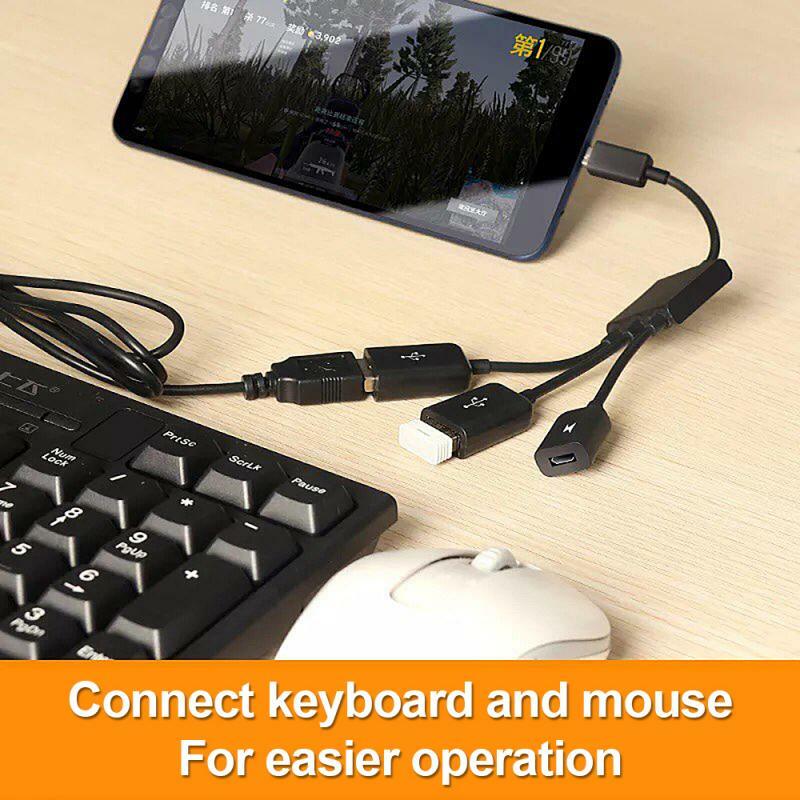Adaptateur USB Micro OTG 3 en 1, convertisseur pour téléphone Android, tablette, jeu, souris, clavier, câble adaptateur, convertisseurs TXTB1