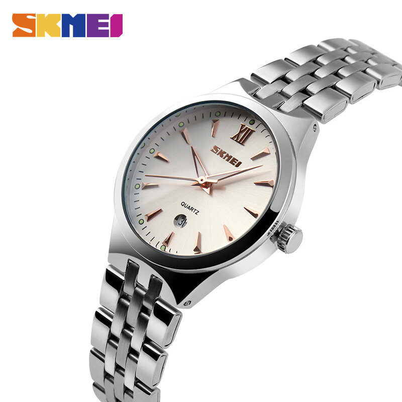 SKMEI – montre-bracelet de luxe pour hommes et femmes, à Quartz, étanche, 3 bars, à la mode, avec calendrier, 9071
