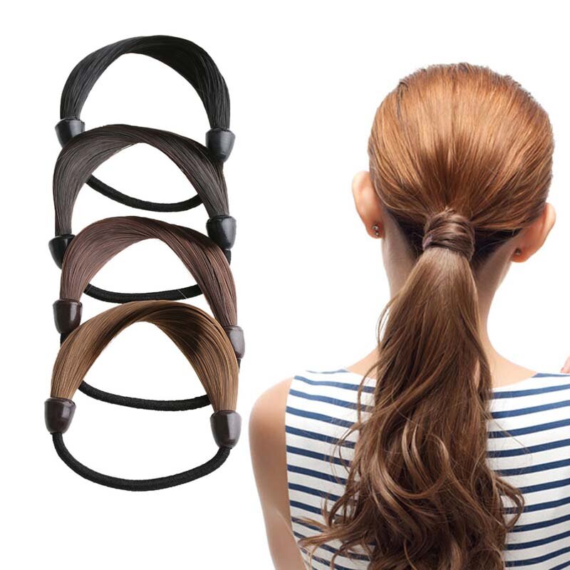 Kobiety dziewczyny peruka elastyczne gumki liny Scrunchies gumki do włosów stroik Acsesorios para el cabello dla kobiet dziewczyn