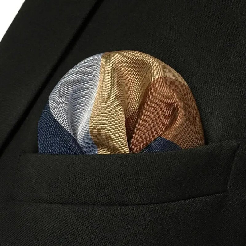 GH13 Многоцветный Полосатый мужской Карманный квадратный шелковый Модный классический платок вечерние деловой носовой платок для свадьбы
