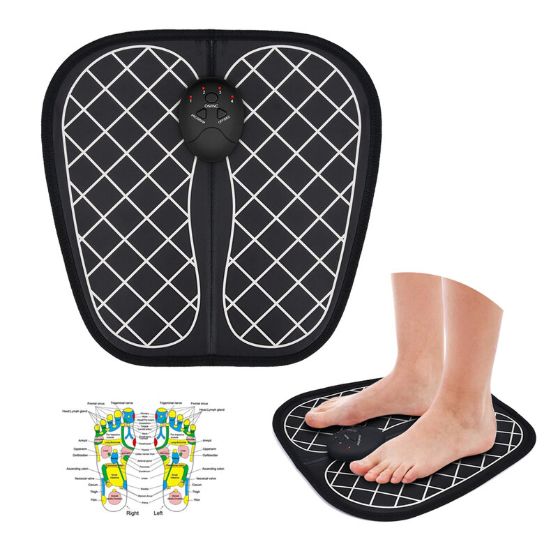 Masajeador de pies estera eléctrica EMS masajeador de pies ABS fisioterapia vibrador pies Estimulador muscular relajarse saludable importa Unisex