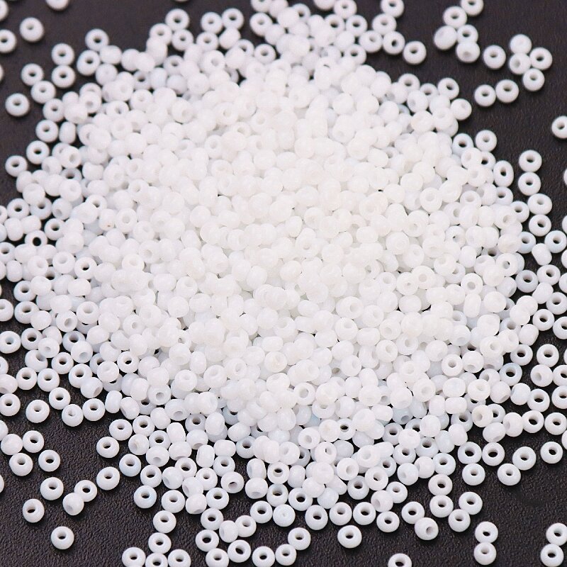 720Pcs/Lot 2mm Austria Opaque Round Hole Glass Bead Solid Color Czech Glass Seed Spacer DIY Beads For Kids Jewelry Making Decor
