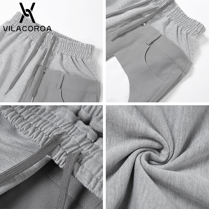 Cinza retro tendência de cintura alta laço-up calças largas calças femininas falso design de duas peças buraco quebrado rua femme calças casuais