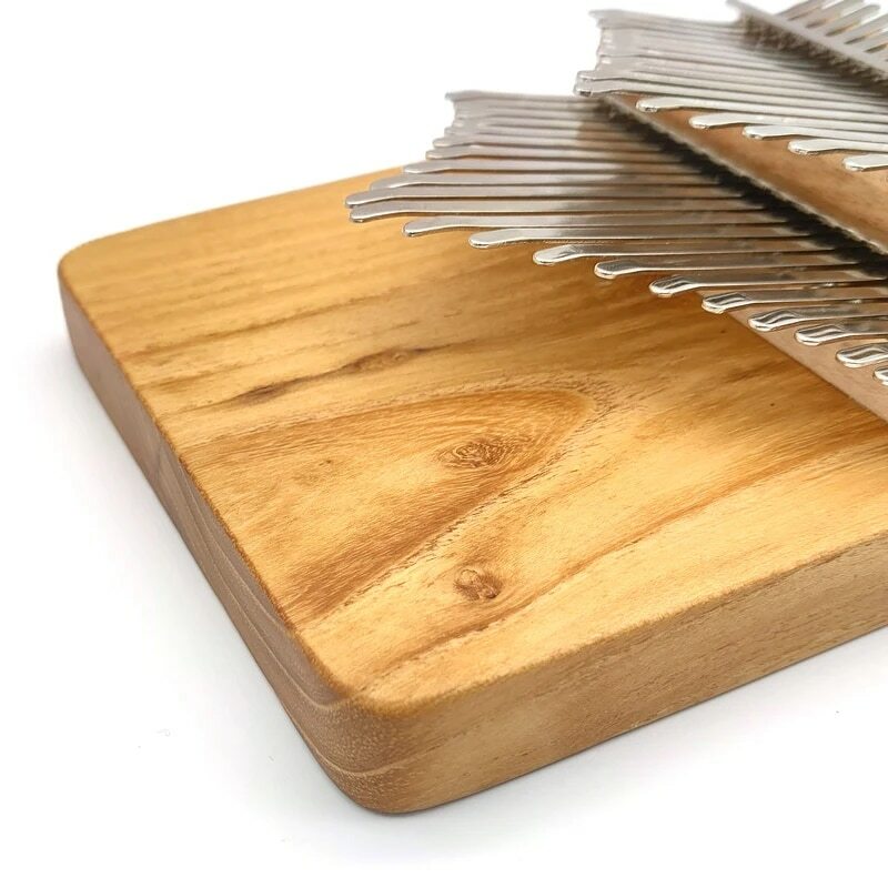 Chromatyczna Kalimba 42 klawisze ręcznie kciuk fortepian dwurzędowa klawiatura Log kolor drewniany Instrument muzyczny