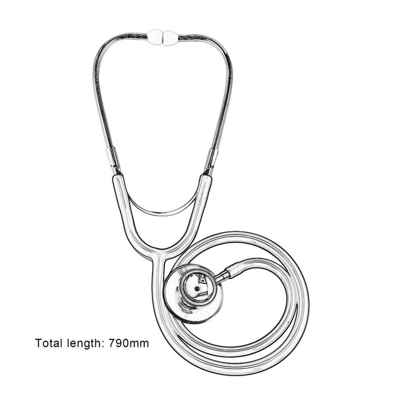 Double-Sided Stethoscope หลอดเดียวแพทย์พยาบาลพยาบาล Professional Cardiology หูฟังโลหะผสม Chestpiece Health Care