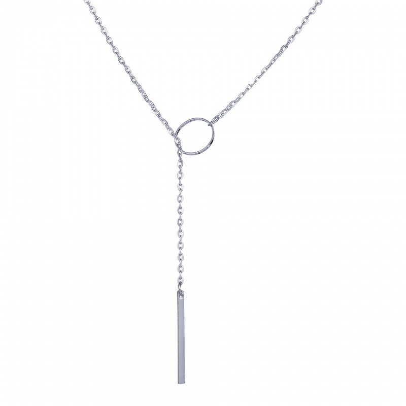 Collier chaîne circulaire en métal pour femmes, accessoires de mode esthétiques simples, bijoux en acier inoxydable, vente en gros, 2021