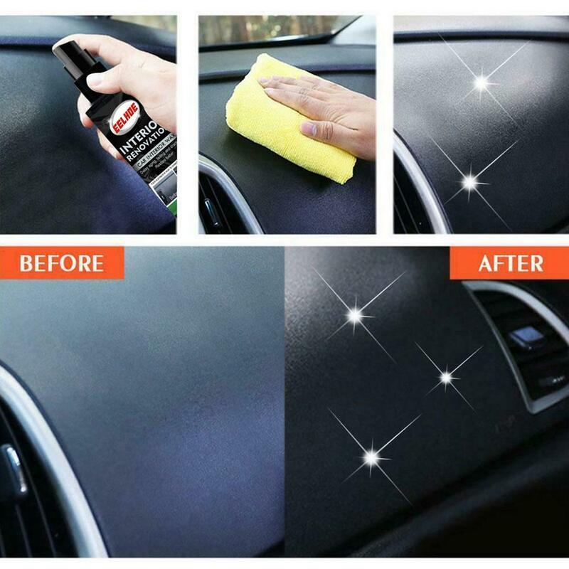 30Ml/50Ml Auto Dashboard Renovatie Renovatie Middel Wax Voor Plastic Onderdelen Auto Wax Vloeibare Interieur Leer Onderhoud spray