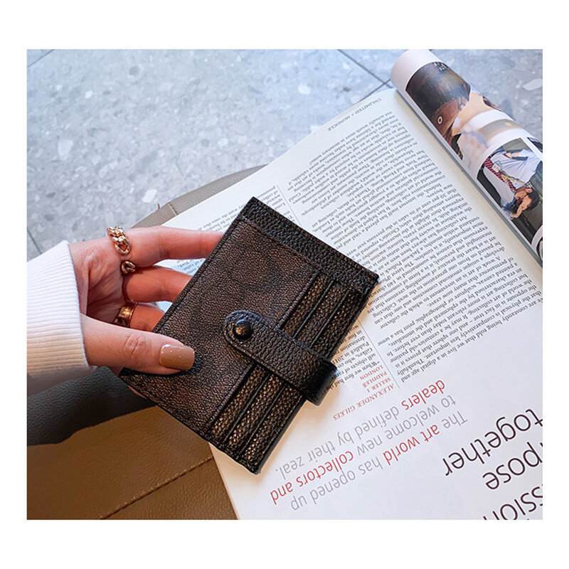 Mini oryginalne skórzane etui na karty luksusowe marki styl Mini kobiety kredytowe wizytówki torby prawo jazdy organizator portmonetki