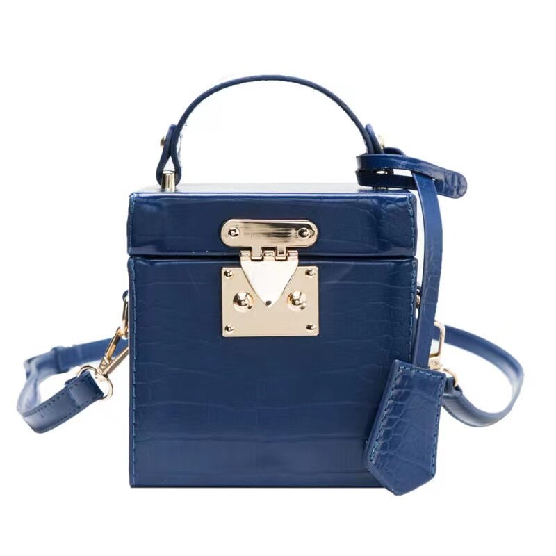 Designer Box da donna borsa in pelle-Tote Fashion Button borsa a tracolla PU Messenger borse borse a tracolla femminili nuove pochette