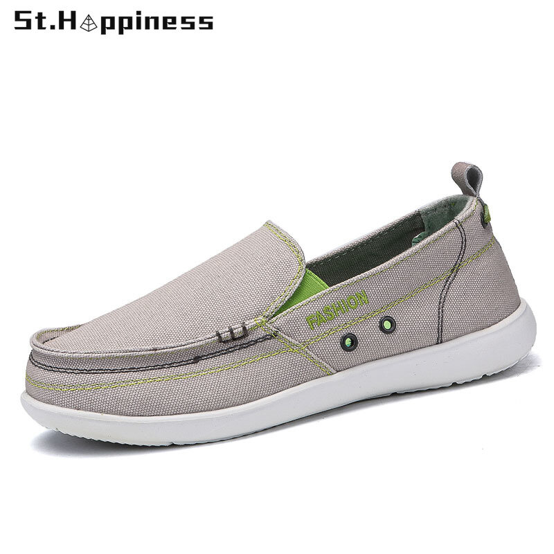 2021 New Men Canvas Boat Shoes Outdoor Convertible Slip On Loafer Moccasins Fashion Casual Flat Non Slip Deck Shoes Big Size