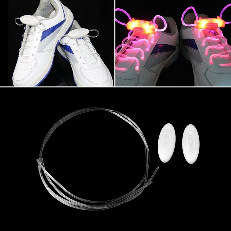 4 ألوان LED الرياضة أربطة أحذية فلاش ضوء متوهج عصا حزام أربطة الحذاء ديسكو نادي حفلات 2018 رائجة البيع