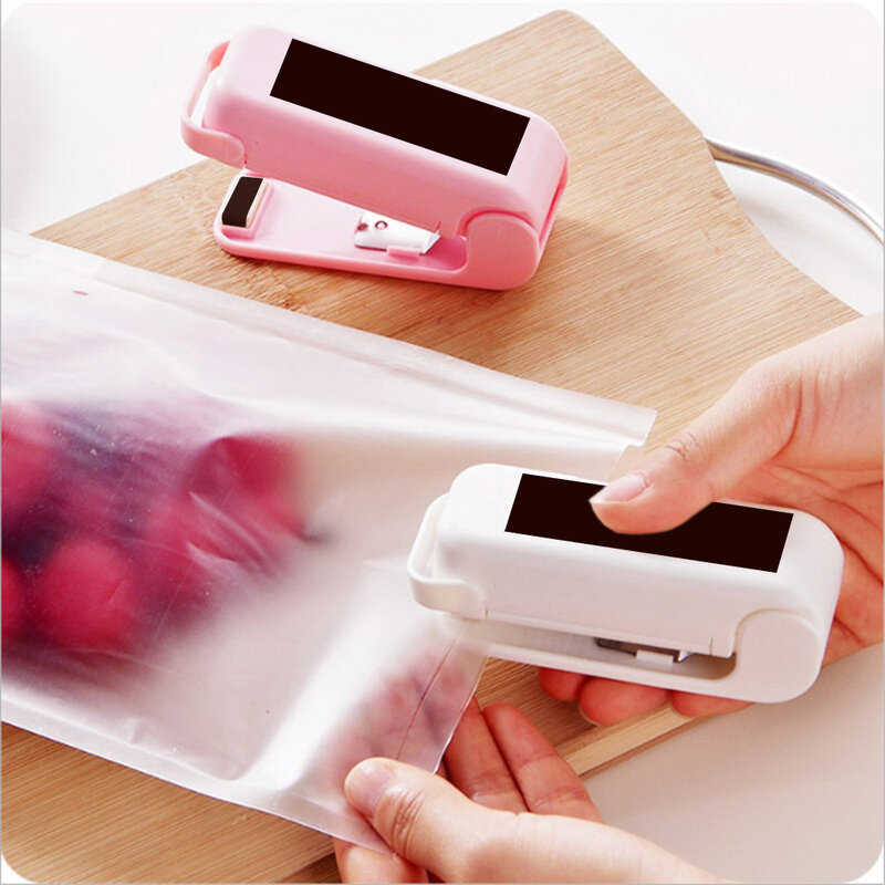 Draagbare Warmte Sealer Plastic Pakket Opbergtas Mini Sluitmachine Handige Sticker En Zegels Voor Voedsel Snack Keuken Accessoires
