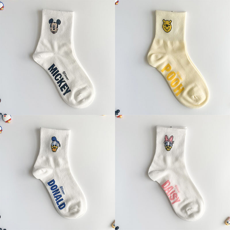 New Disney Anime figure Summer thin Donald Duck Mickey Minnie mouse  tube socks Cartoon casual xxx boy and girls Princess sock