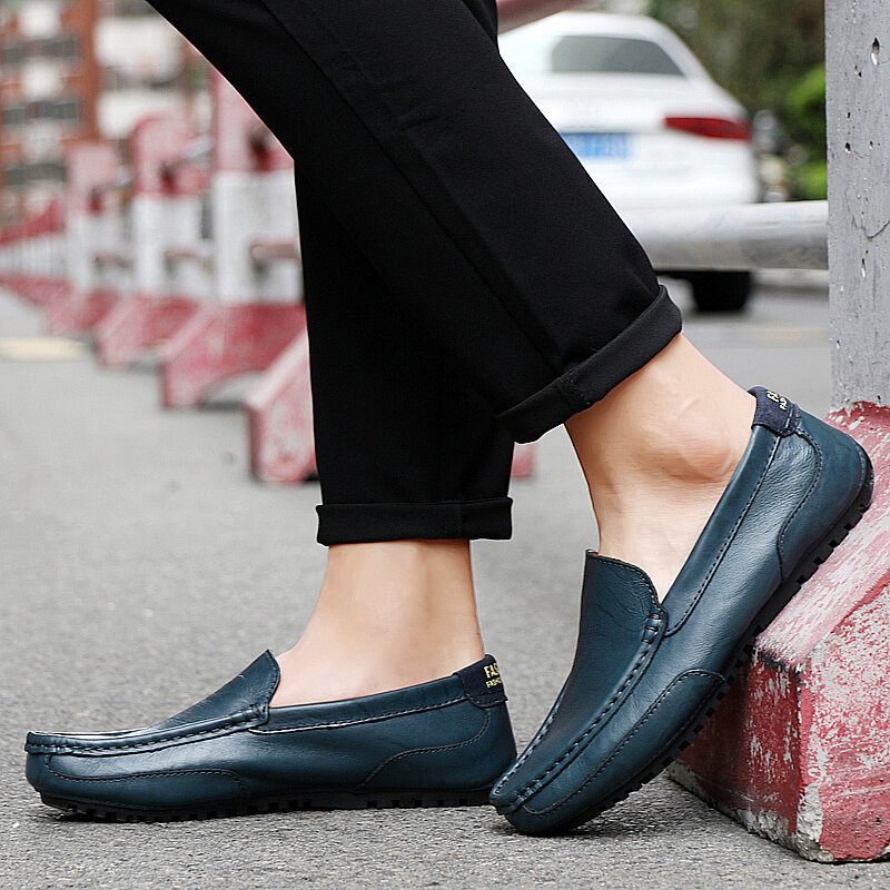 Zapatos informales Para Hombre, calzado informal de cuero transpirable, a la moda, Para primavera