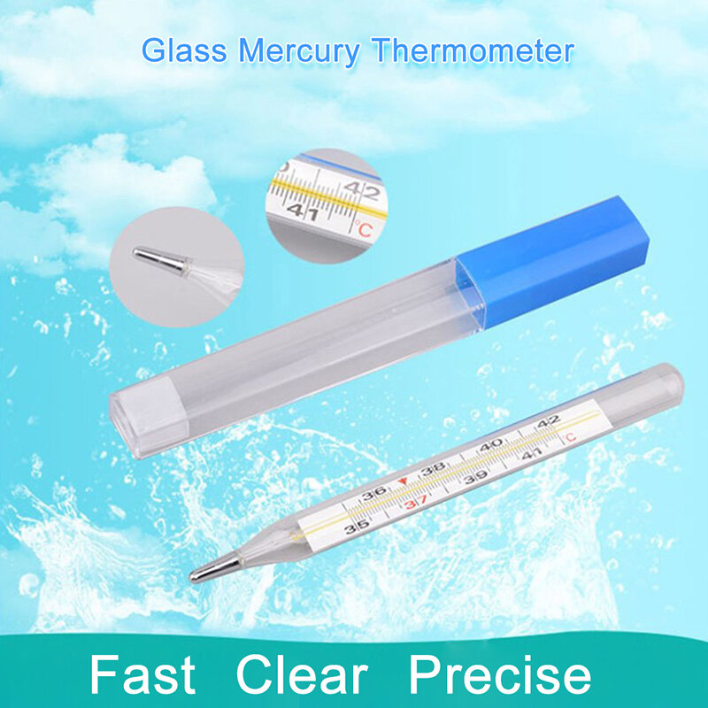 Body Temperature Measurement Device Armpit Glass Mercury Thermometer Home Health Care Product Large Size Screen