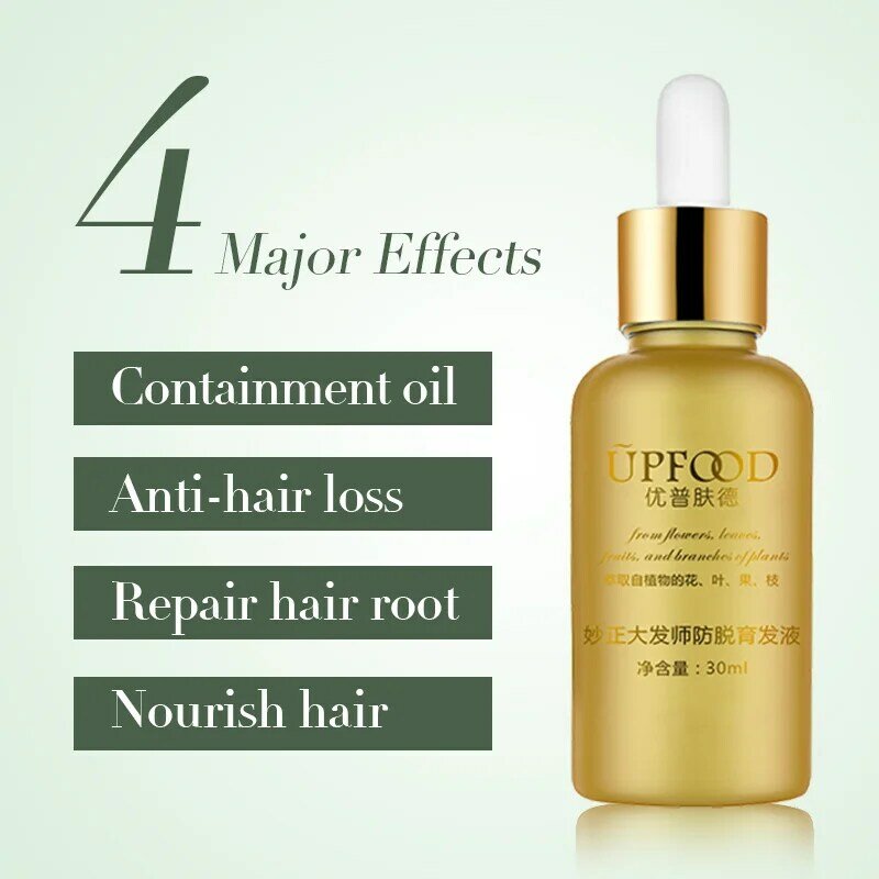Aceite para el crecimiento del cabello para mujeres, suero de extracto de plantas naturales, esencia antipérdida de cabello, tratamientos del cuero cabelludo, producto efectivo para el cuidado del cabello