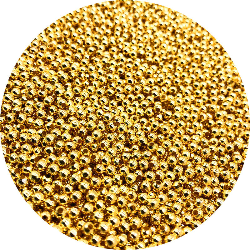 500/200/50 pces 2/4/6mm ouro/bronze tom contas de metal bola suave espaçador contas para fazer jóias diy pulseira colar acessórios
