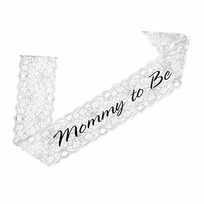 Mommy To Be White Lace Sash Baby Shower Decorations, Welcome Baby, Baby Sprinkle