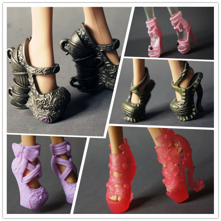 many  kinds of shoes for Monster High Monster High School Children High Shoes Boots  Wave 4