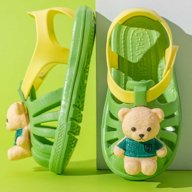 Sandálias infantis meninos e meninas, sapatos de verão para crianças, tênis casuais de desenho animado para praia, 2021