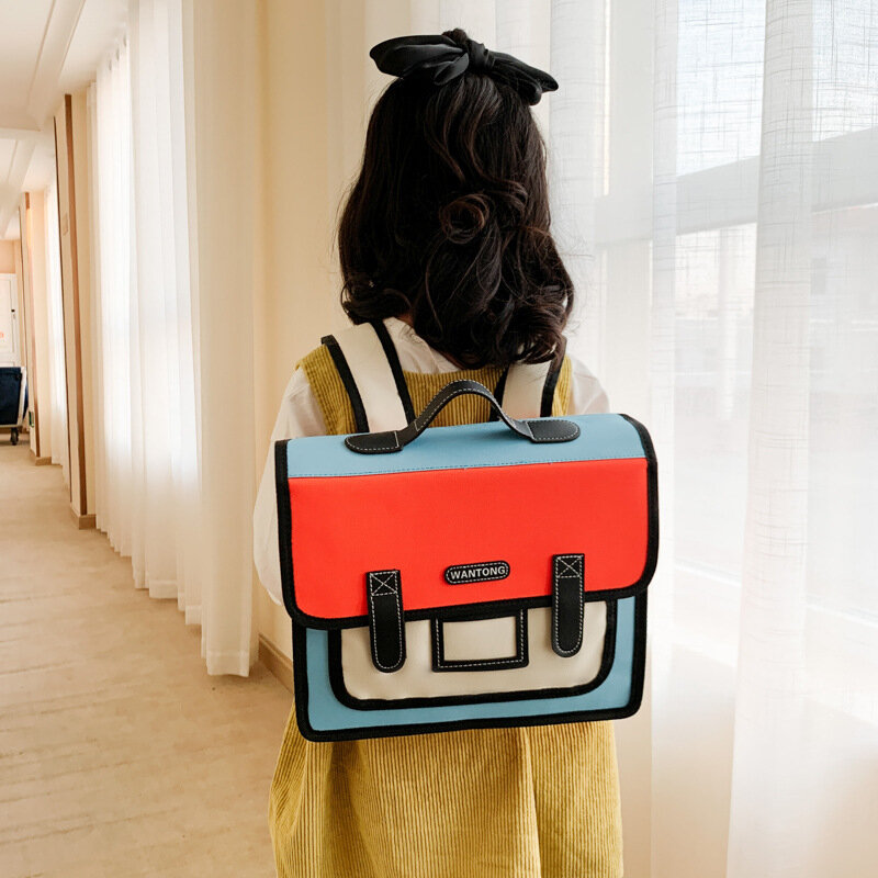 Новинка 2020, школьный детский стереотипный рюкзак, персонализированные двухмерные комиксы для начальной школы, школьный портфель на заказ