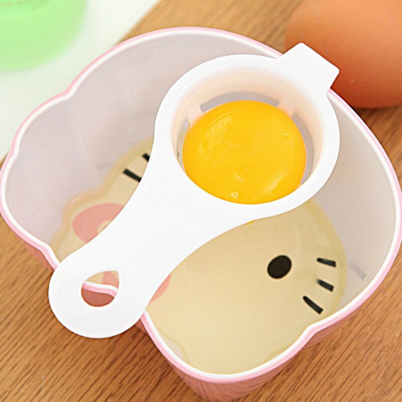 Séparateur d'œufs Portable, séparateur d'œufs en plastique avec Base collecteur, attrape-jaune, Gadgets de cuisine à domicile