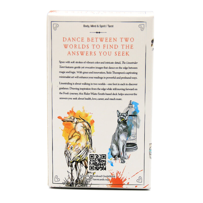 Baraja de cartas del Tarot del Linestrider, Siolo Thompson Divining esotérico, nuevo principiante de baile, dos mundos para encontrar Tarocchi, 78 cartas misteriosa