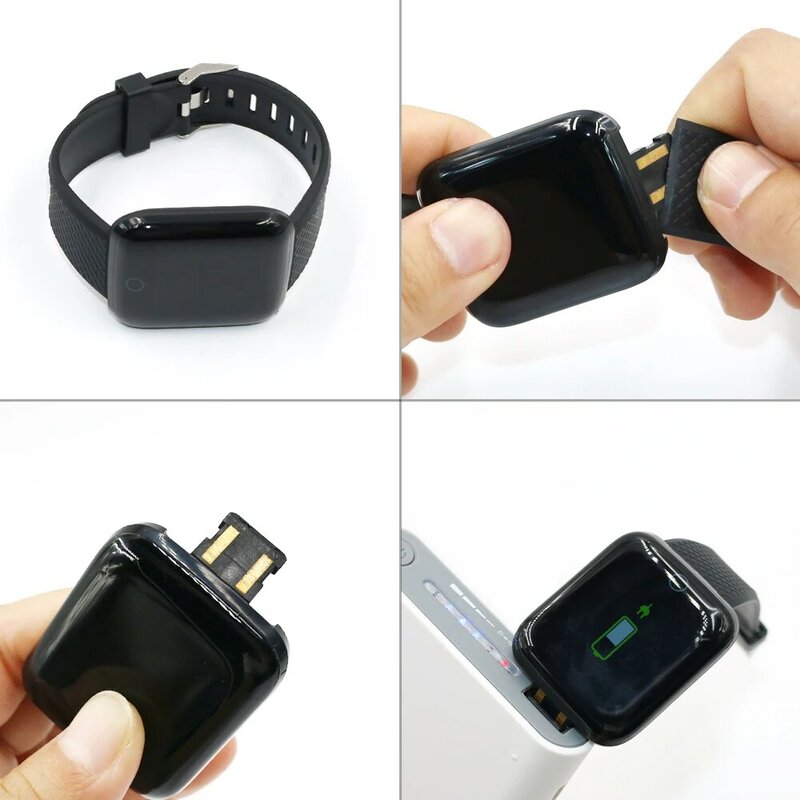 Inteligentna opaska do ćwiczeń Smartband opaska monitorująca aktywność fizyczną inteligentna bransoletka zegarek do pomiaru ciśnienia krwi pulsometr sportowa opaska