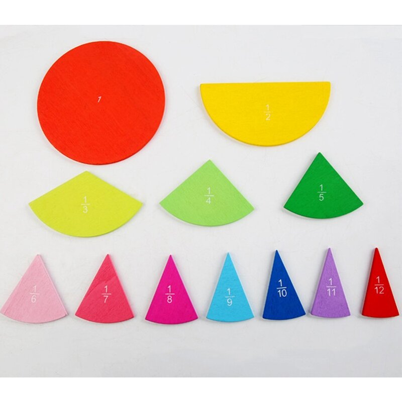 Scheda di frazione matematica scatola di frazione eccellente cerchio colorato scioglimento di apprendimento frazionario