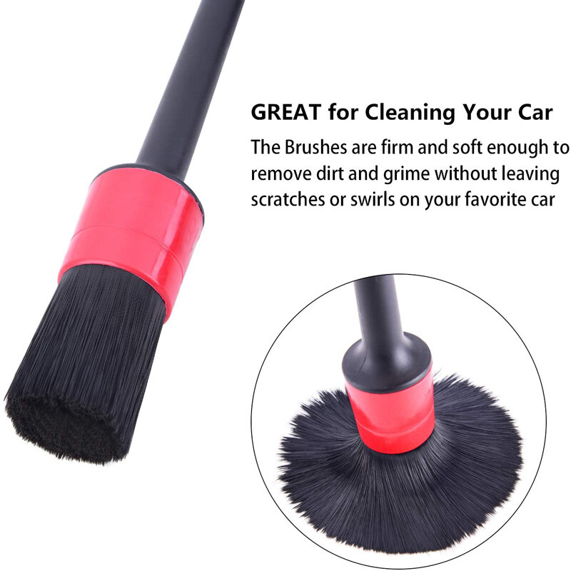 Set di dettagli per la pulizia dell'auto cruscotto uscita aria strumenti per spazzole pulite spazzola per dettagli automatici pulizia automatica accessori per autolavaggio