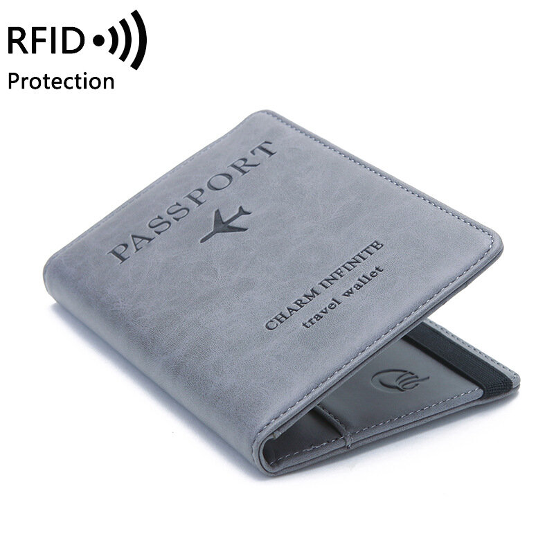 Titolare della carta in pelle PU blocco RFID porta passaporto Business porta carte d'identità porta carte di credito accessori da viaggio per donna portafoglio uomo