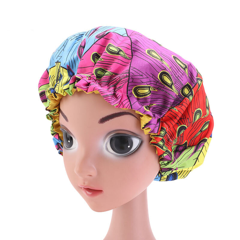 Grand Bonnet en Satin soyeux pour enfants, imprimé africain, accessoires pour cheveux, nouvelle mode, Bonnet de sommeil pour enfants