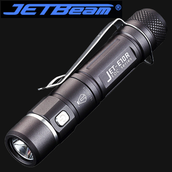JETBEAM E10R Flashlight Max.650 Lumen High Brightness 4 Modes EDC Flashlight CREE XP-L HI LED Using USB Type-C Charging