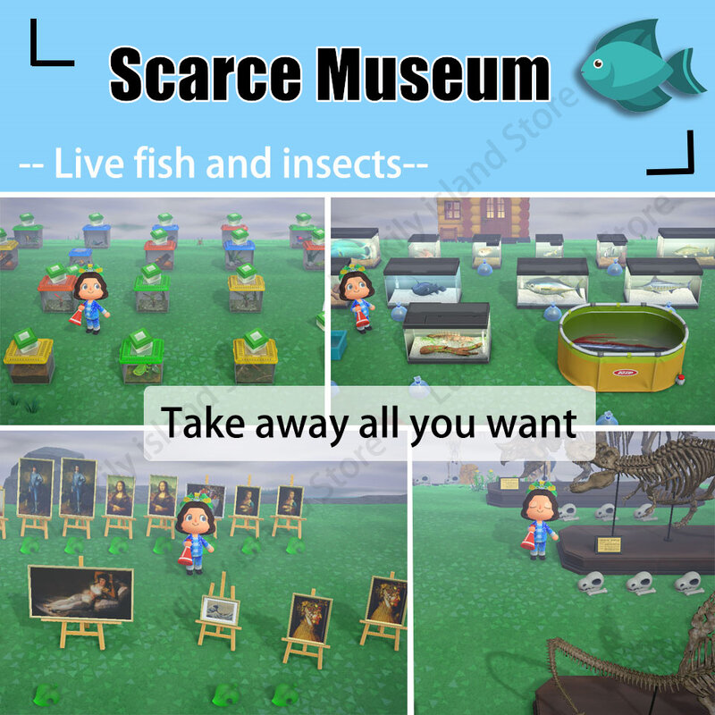 Museum Live fisch in tiefen wasser und Live insekten Möbel kleidung DIY rezepte unbegrenzte numbe Animal Crossing New Horizons